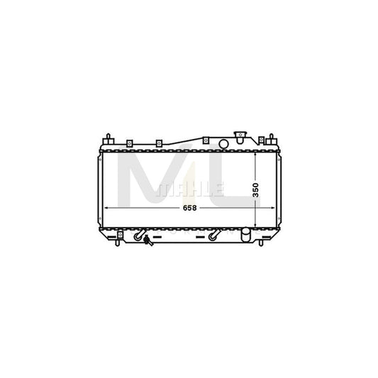 MAHLE ORIGINAL CR 1458 000S Engine radiator for HONDA CIVIC Brazed cooling fins, Automatic Transmission | ML Performance Car Parts
