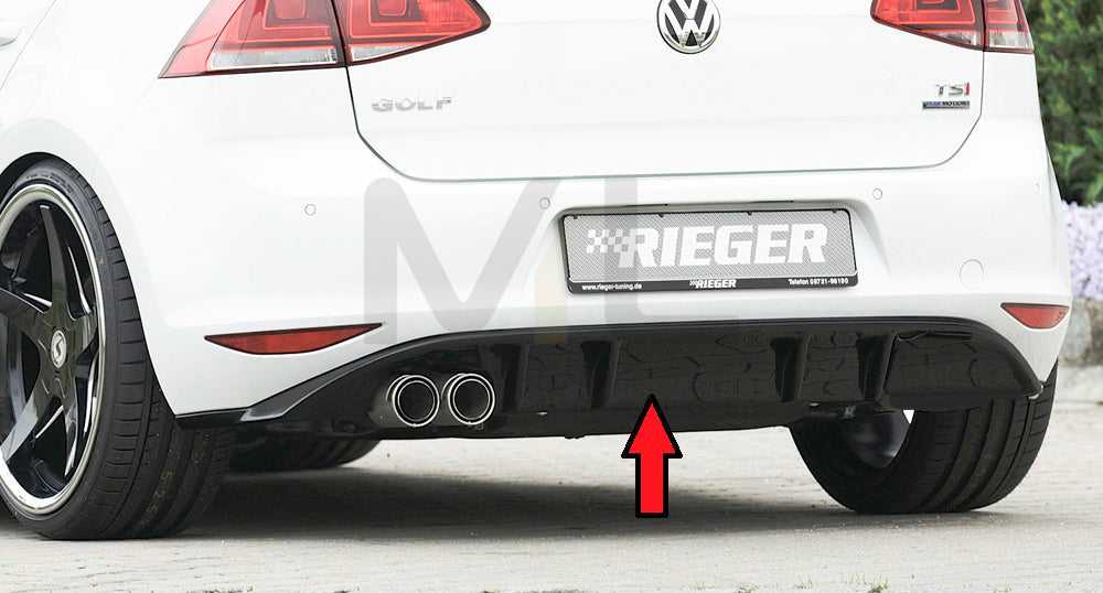 Rieger 00088028 VW Mk7 Golf GTD Rear Diffuser 1 | ML Performance US Car Parts