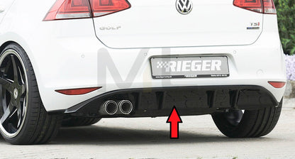 Rieger 00088028 VW Mk7 Golf GTD Rear Diffuser 1 | ML Performance US Car Parts