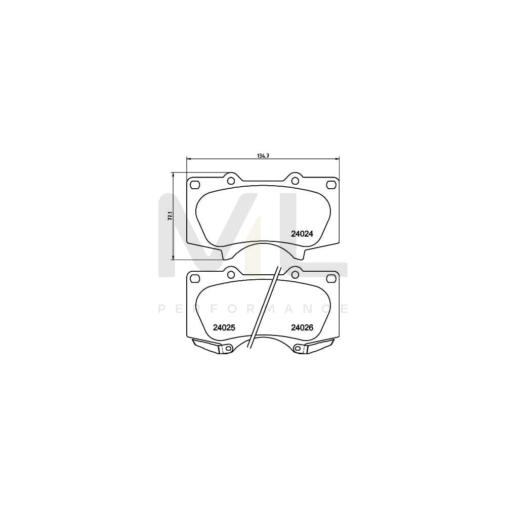 Hella 8DB 355 010-491 Brake Pad Set With Acoustic Wear Warning