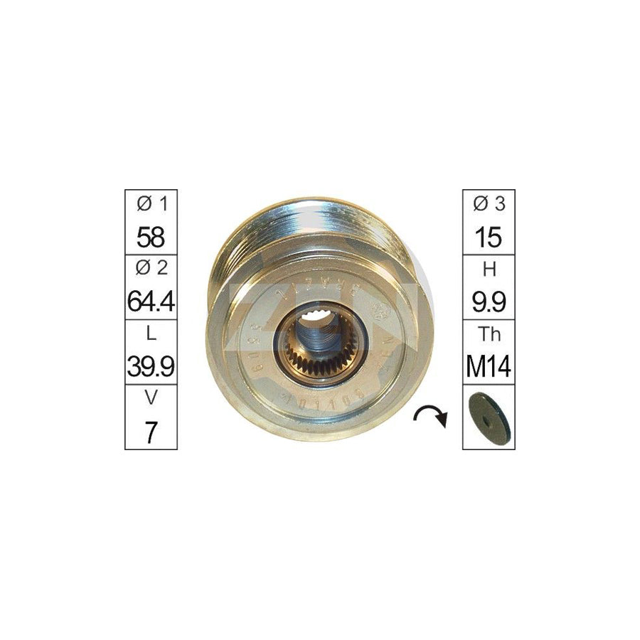 Era ZN5509 Alternator Freewheel Clutch