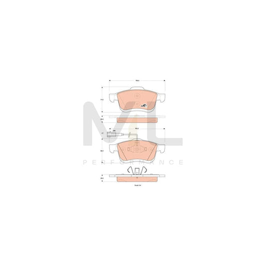 TRW Cotec Gdb1865 Brake Pad Set Incl. Wear Warning Contact | ML Performance Car Parts