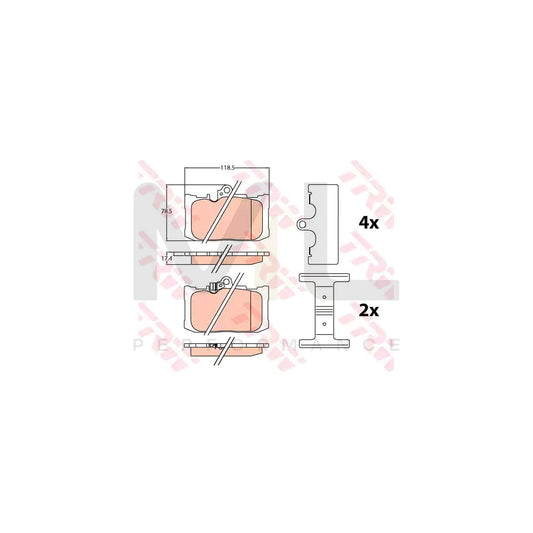 TRW Gdb4460 Brake Pad Set With Accessories | ML Performance Car Parts