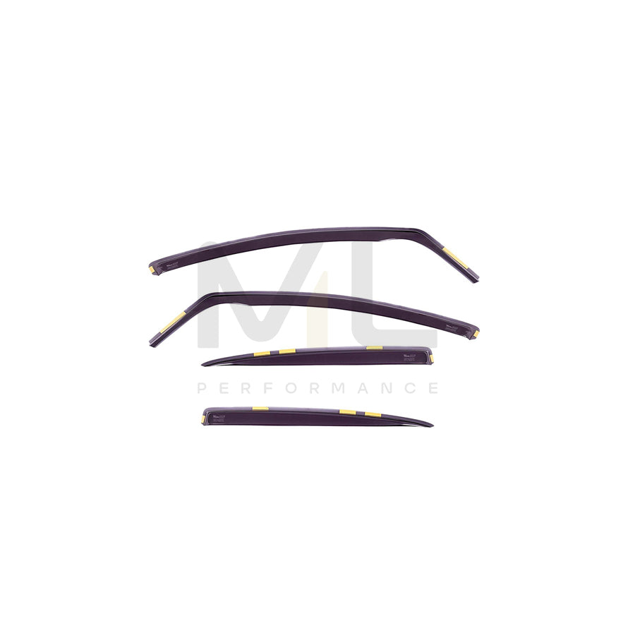 HEKO 15146 Wind deflectors Arrow direction, Front, Rear, Vehicle Door, Smoke Grey