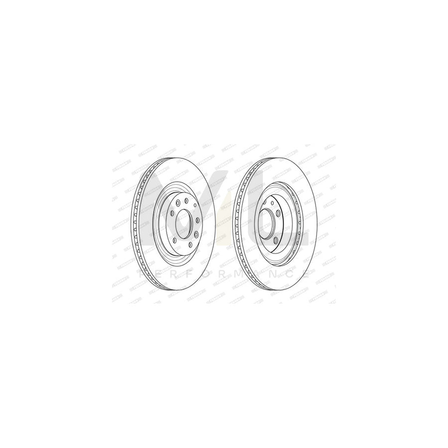 FERODO DDF2002C Brake Disc for MAZDA RX-8 (SE, FE) Vented, Coated | ML Performance Car Parts