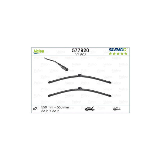 Valeo Silencio Flat Blade Set 577920 Wiper Blade | ML Performance US Car Parts