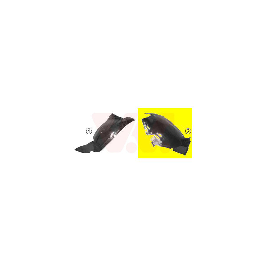 Van Wezel 4028436 Panelling, Mudguard for PEUGEOT 206