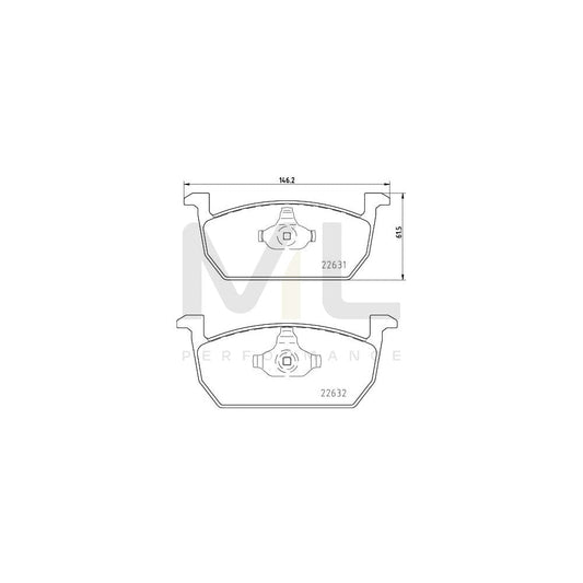 Hella 8DB 355 032-951 Brake Pad Set Not Prepared For Wear Indicator