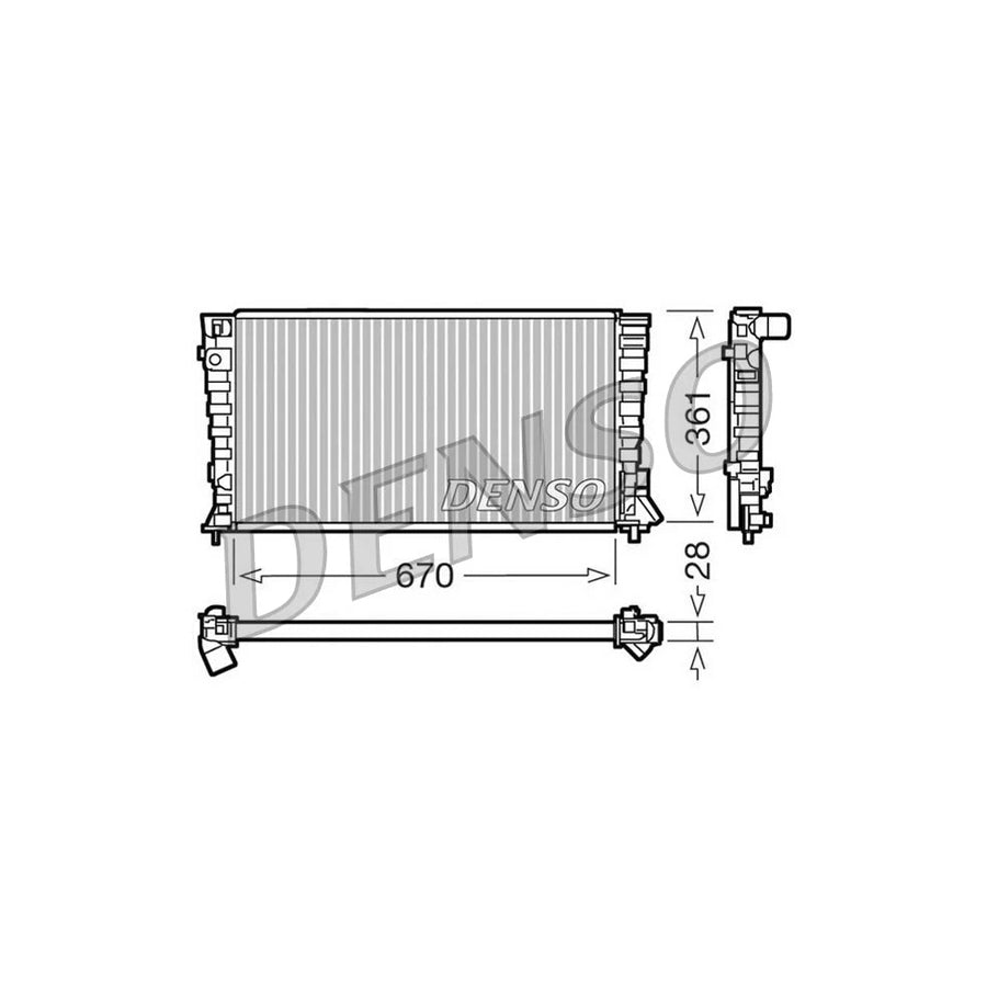 DENSO DRM07020 Engine Radiator