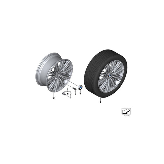 Genuine BMW 36116862900 F13 F12 Light Alloy Rim 9JX20 ET 44 (Inc. 650iX, 650iX 4.0 & 640i) | ML Performance US Car Parts
