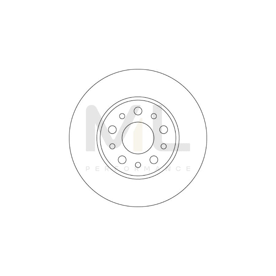 TRW DF6228 Brake Disc for FIAT 500L (351, 352) Solid, Painted | ML Performance Car Parts