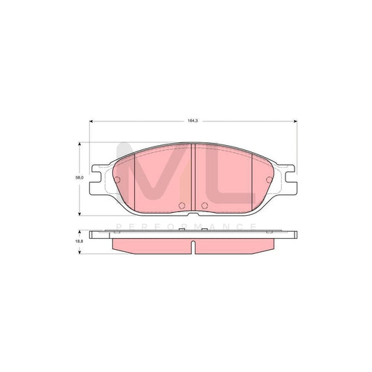 TRW Gdb4138 Brake Pad Set For Ford Usa Windstar Not Prepared For Wear Indicator | ML Performance Car Parts