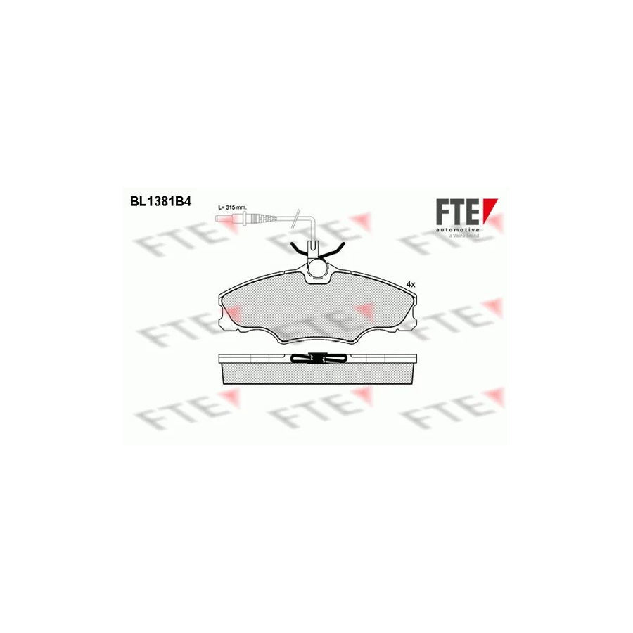 FTE 9010156 Brake Pad Set for Peugeot 406