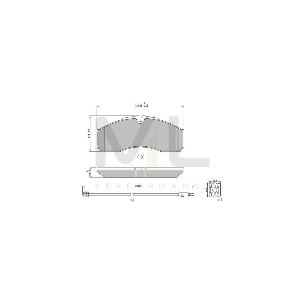 Ferodo Premier Eco Friction Fdb1156 Brake Pad Set Incl. Wear Warning Contact, With Piston Clip, Without Accessories | ML Performance Car Parts