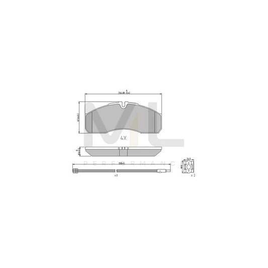 Ferodo Premier Eco Friction Fdb1156 Brake Pad Set Incl. Wear Warning Contact, With Piston Clip, Without Accessories | ML Performance Car Parts