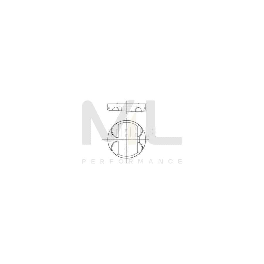 MAHLE ORIGINAL 082 PI 00100 000 Piston 80,0 mm, without cooling duct | ML Performance Car Parts