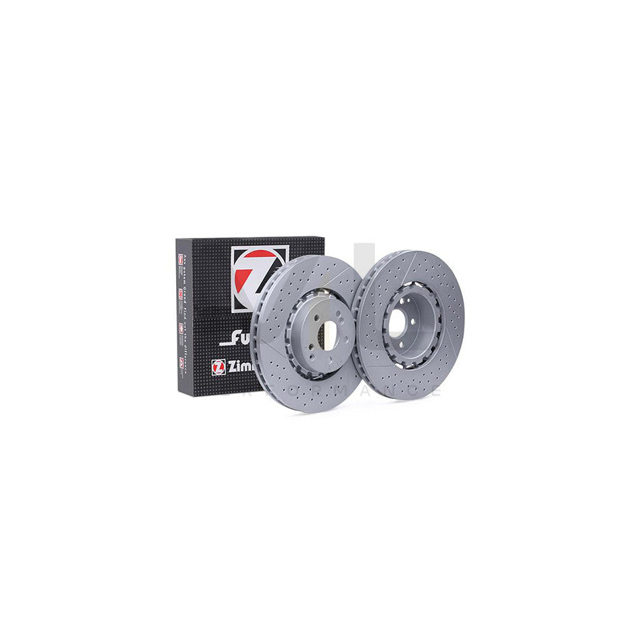 ZIMMERMANN FORMULA Z COAT Z 400.5503.70 Brake Disc Slotted / Perforated, Two-piece brake disc, Vented, Coated, Alloyed / High-carbon  - 1 piece