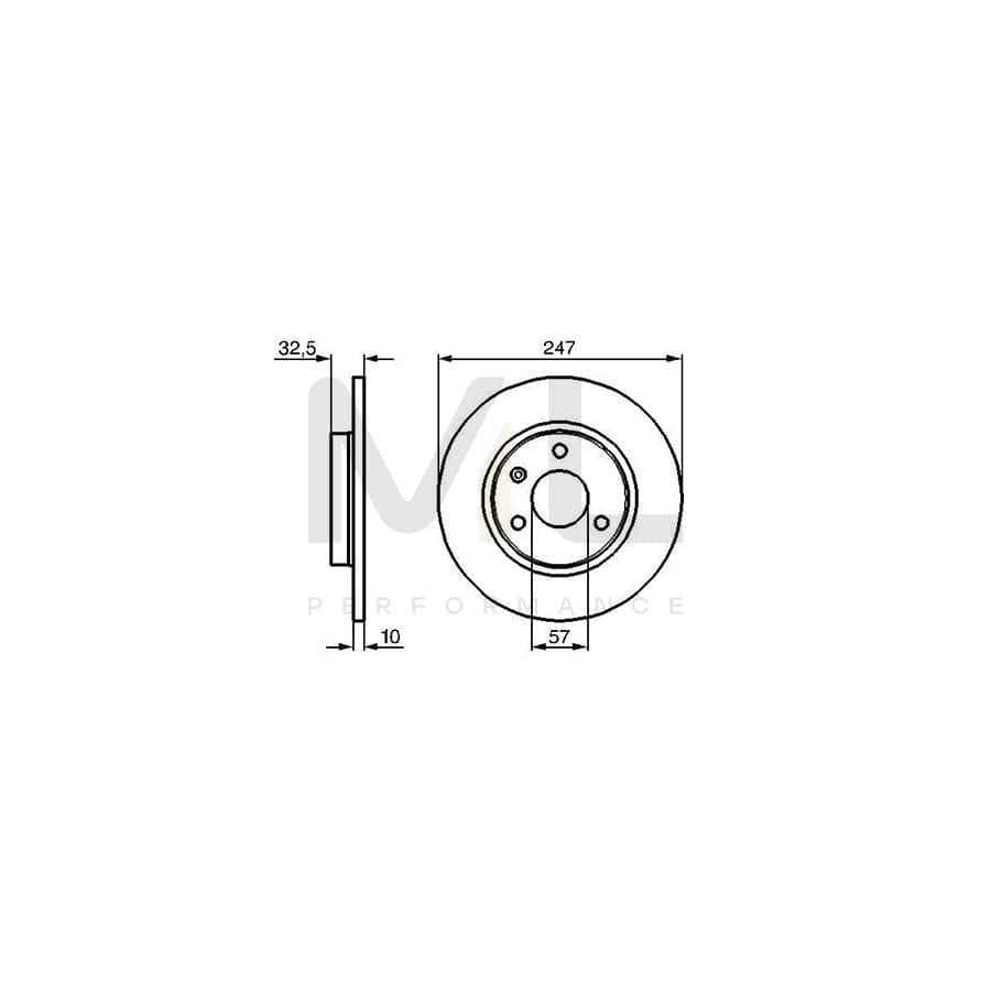BOSCH 0 986 478 142 Brake Disc for CITROEN AX Solid, Oiled | ML Performance Car Parts