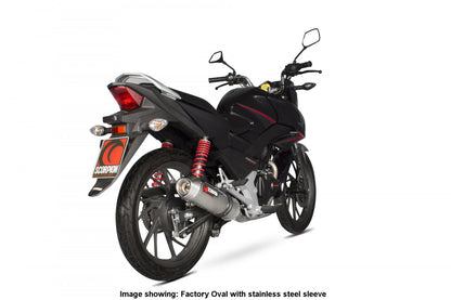 Scorpion EHA171CEO Honda CB125 F Factory Oval Full System - Carbon Fibre Sleeve | ML Performance US US