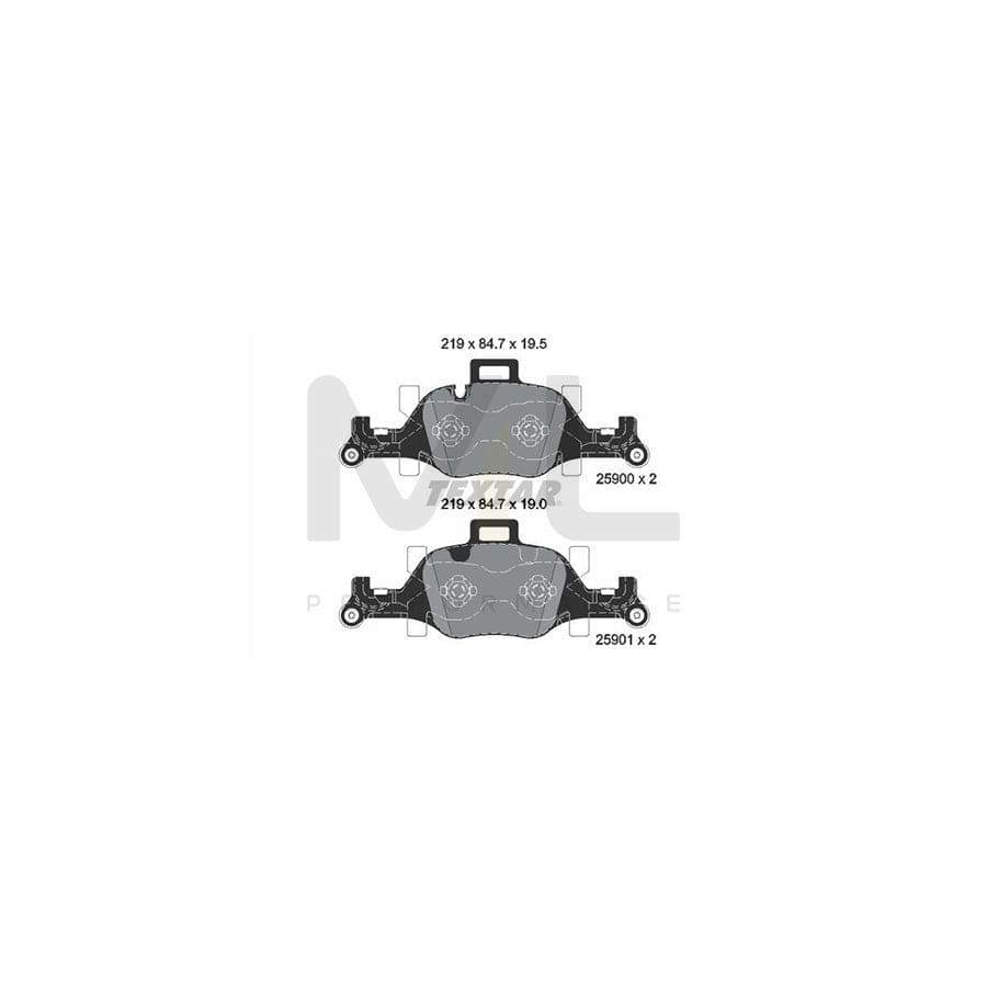 TEXTAR 2590002 Brake pad set for BMW 7 (G11, G12) prepared for wear indicator, with counterweights | ML Performance Car Parts