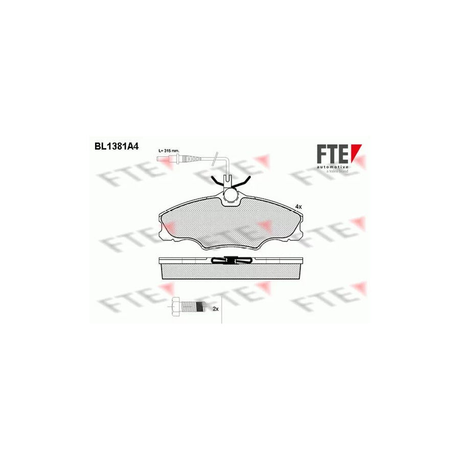 FTE 9010155 Brake Pad Set for Peugeot 406