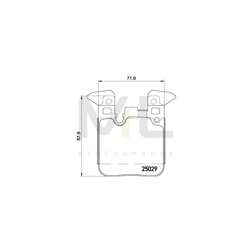 Hella 8DB 355 021-341 Brake Pad Set Prepared For Wear Indicator, With Counterweights