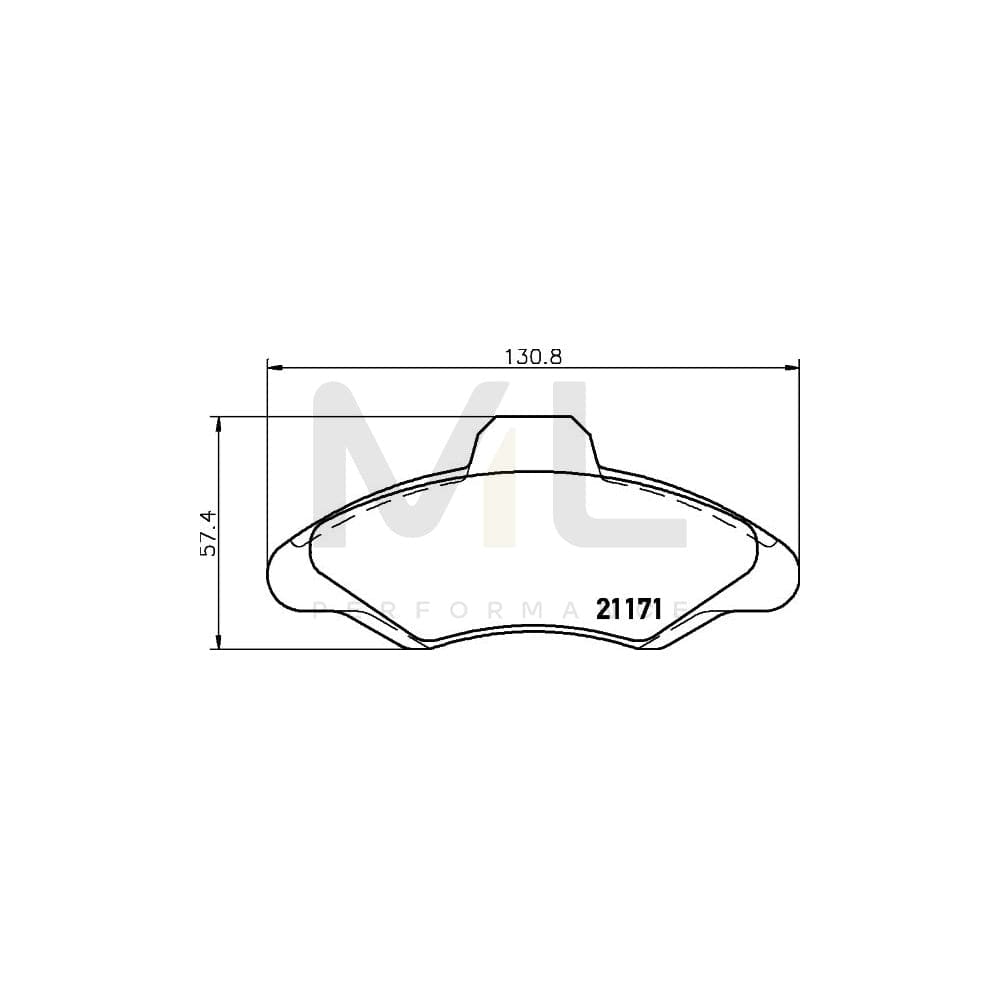 Hella 8DB 355 019-041 Brake Pad Set Not Prepared For Wear Indicator