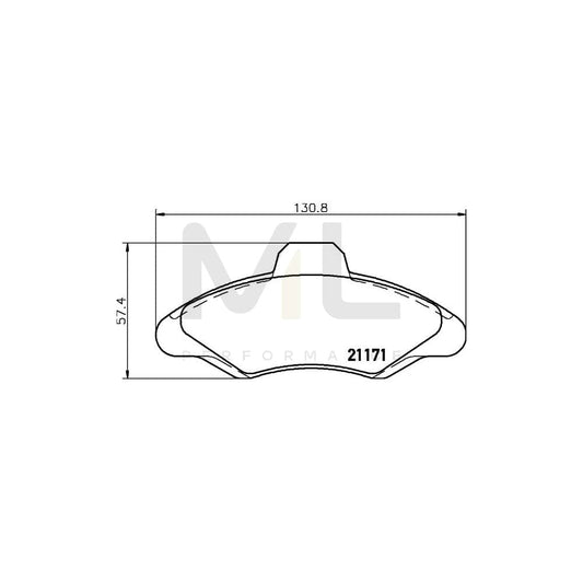 Hella 8DB 355 019-041 Brake Pad Set Not Prepared For Wear Indicator