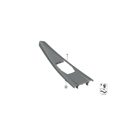 Genuine BMW 51169232083 F34 F80 Decor Panel For Centre Console FINELINE ANTHR. (Inc. 325d, 318i & M4) | ML Performance US Car Parts