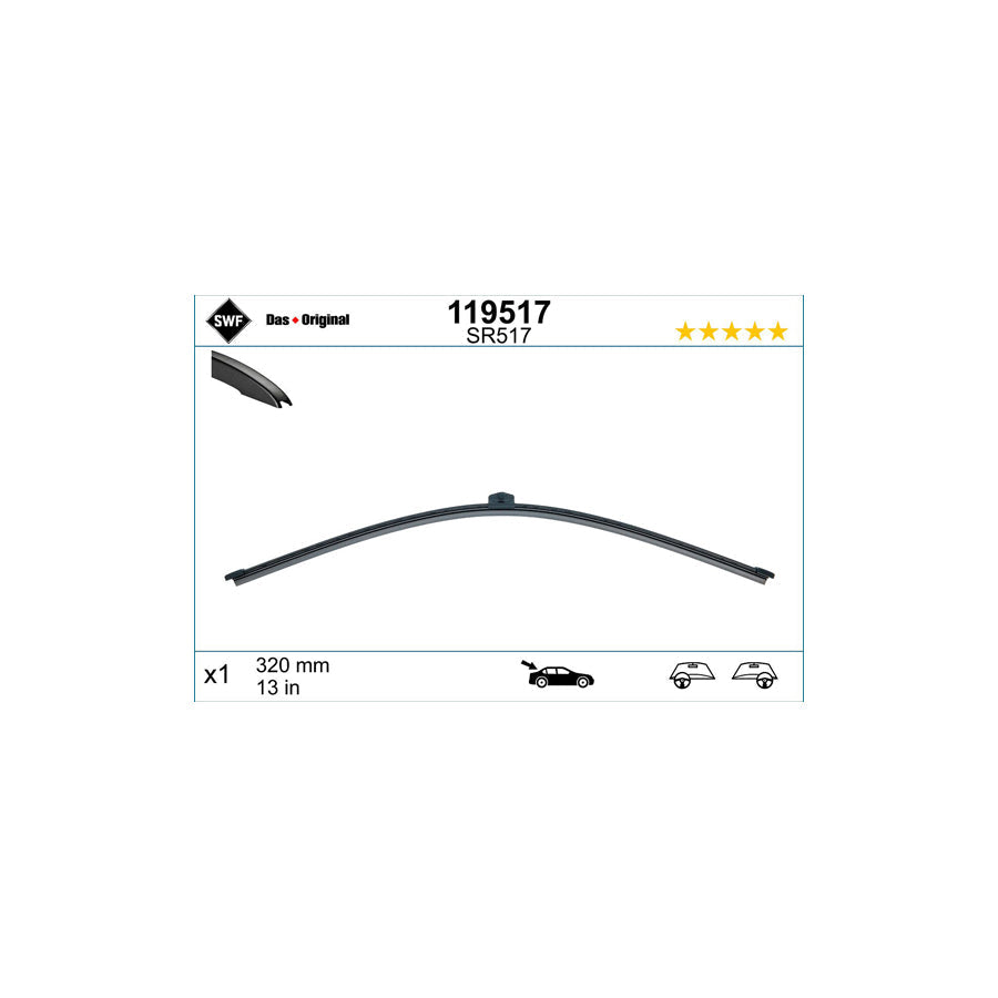 Swf Visioflex Rear 119517 Wiper Blade | ML Performance US Car Parts