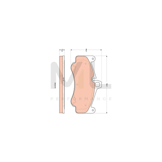 TRW Gdb1859 Brake Pad Set For Porsche 911 Coupe (997) Prepared For Wear Indicator | ML Performance Car Parts