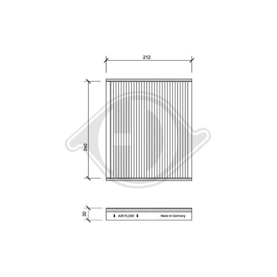 DIEDERICHS DCI1087 Pollen Filter