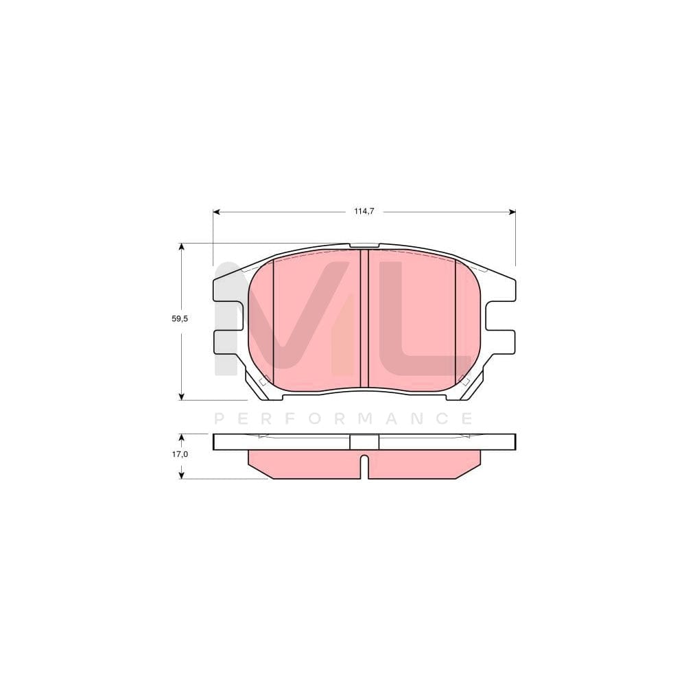 TRW Gdb3379 Brake Pad Set Not Prepared For Wear Indicator | ML Performance Car Parts