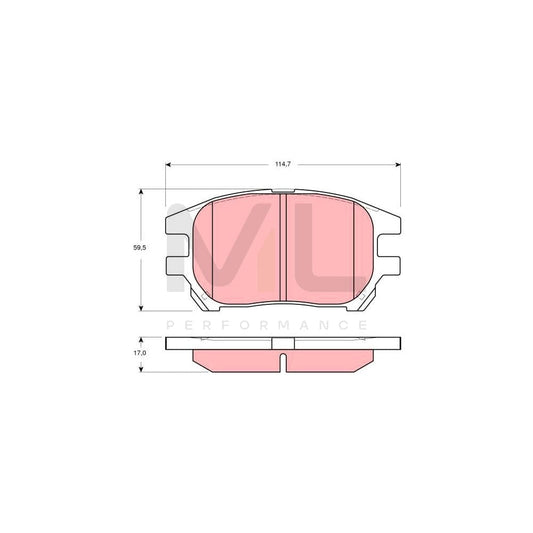 TRW Gdb3379 Brake Pad Set Not Prepared For Wear Indicator | ML Performance Car Parts