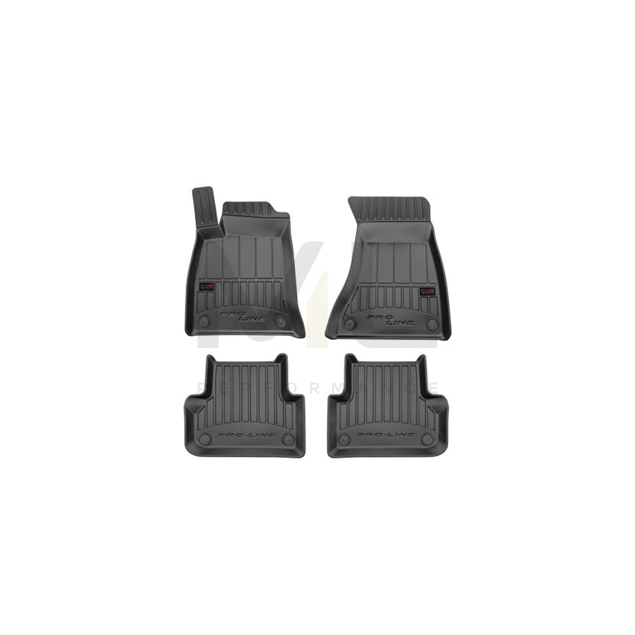 FROGUM Tailored 3D407596 Floor mat set for AUDI A4 Elastomer, Front and Rear, Quantity: 4, Black, (LHD)