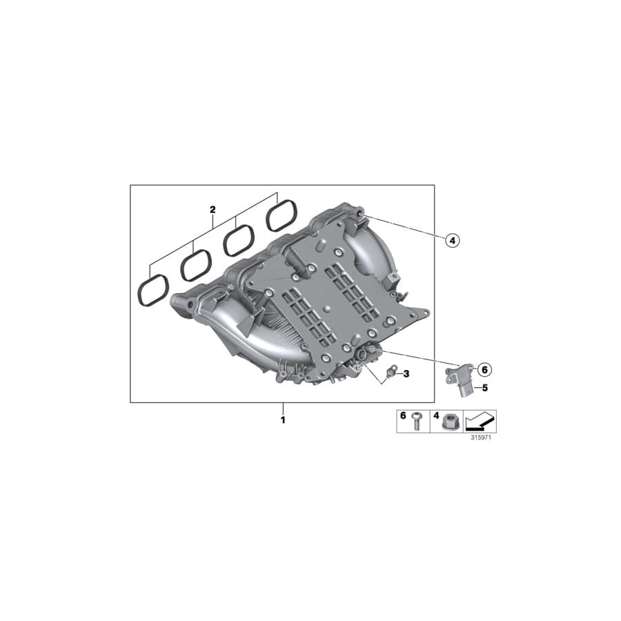 Genuine BMW 11617588126 F15 F10 F31 Intake Manifold System (Inc. Z4 18i, 328i & Z4 28i) | ML Performance UK Car Parts