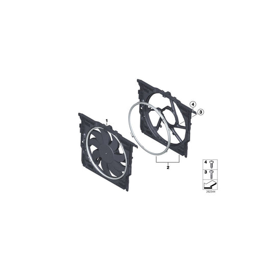 Genuine BMW 17422283923 F13 F06 Fan Housing With Fan 1000W (Inc. M5 & M6) | ML Performance US Car Parts