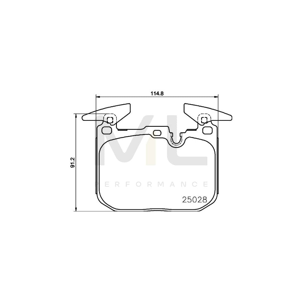 Hella 8DB 355 025-771 Brake Pad Set Prepared For Wear Indicator, With Counterweights