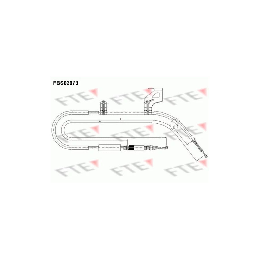 FTE 9250074 Hand Brake Cable for Audi A6