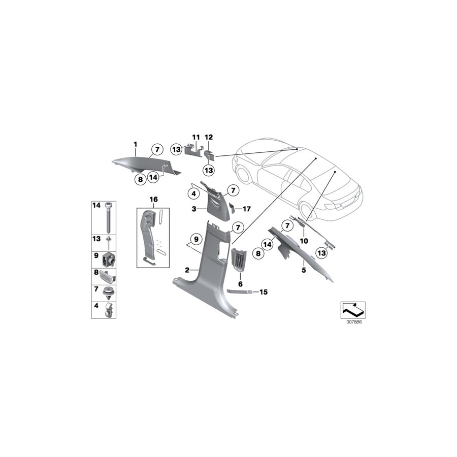 Genuine BMW 51437217809 F10 Deformation Panel, Left (Inc. Hybrid 5, 528iX & M5) | ML Performance US Car Parts