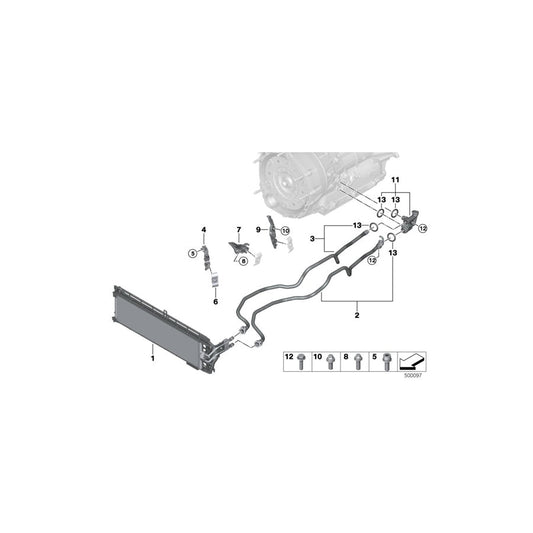 Genuine BMW 17228672935 G01 G02 Transmission Oil Cooler Line, Flow (Inc. X3) | ML Performance US Car Parts