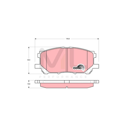 TRW Cotec Gdb3338 Brake Pad Set Not Prepared For Wear Indicator | ML Performance Car Parts