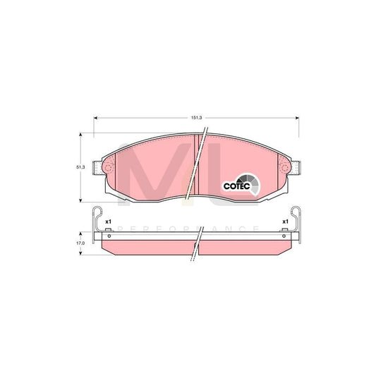 TRW Gdb3124 Brake Pad Set With Acoustic Wear Warning | ML Performance Car Parts
