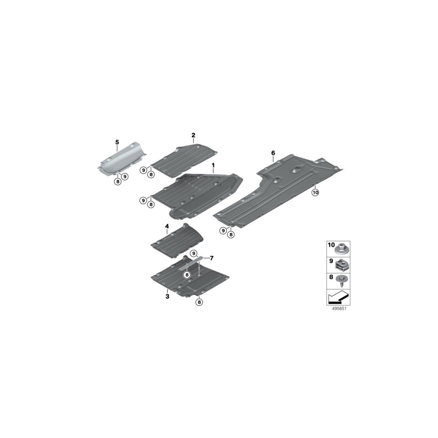 Genuine BMW 51757348358 G11 Underbody Panelling, Side On Right PHEV (Inc. 745e & 740e) | ML Performance US Car Parts