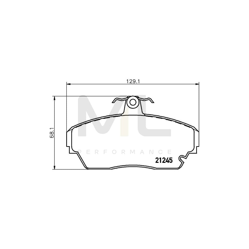 Hella 8DB 355 011-781 Brake Pad Set Prepared For Wear Indicator