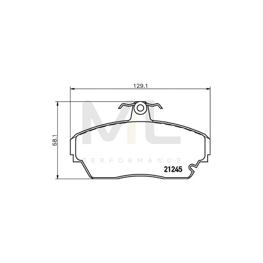 Hella 8DB 355 011-781 Brake Pad Set Prepared For Wear Indicator