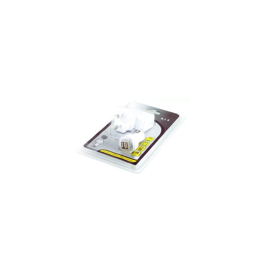 Ultramax Adaptor dual pack Car+Mains 2.1A (Blister of 1)