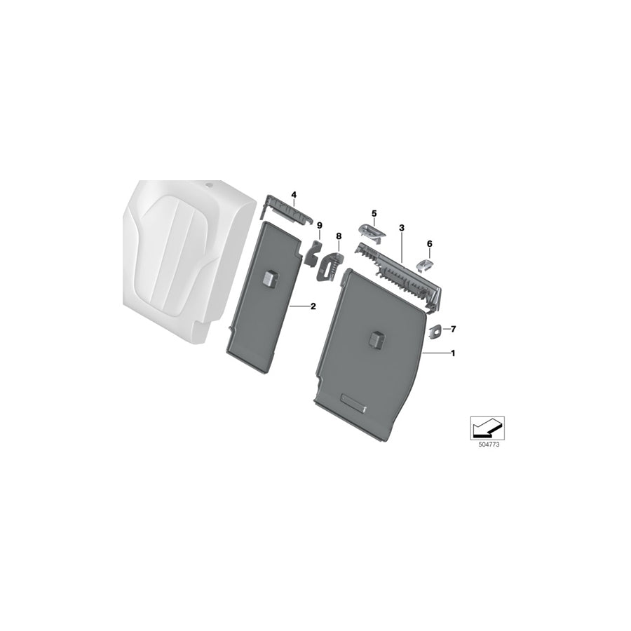 Genuine BMW 52207944362 G07 Trim Panel Rear Panel 2Nd Seat Row MOKKA (Inc. X7 50iX, X7 M50iX & X7 40iX) | ML Performance US Car Parts