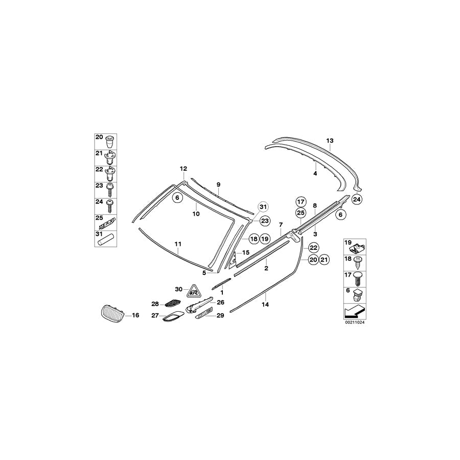 Genuine BMW 51767119100 E93 Strip, Column A Right ALU MATT (Inc. M3, 320d & 335is) | ML Performance US Car Parts