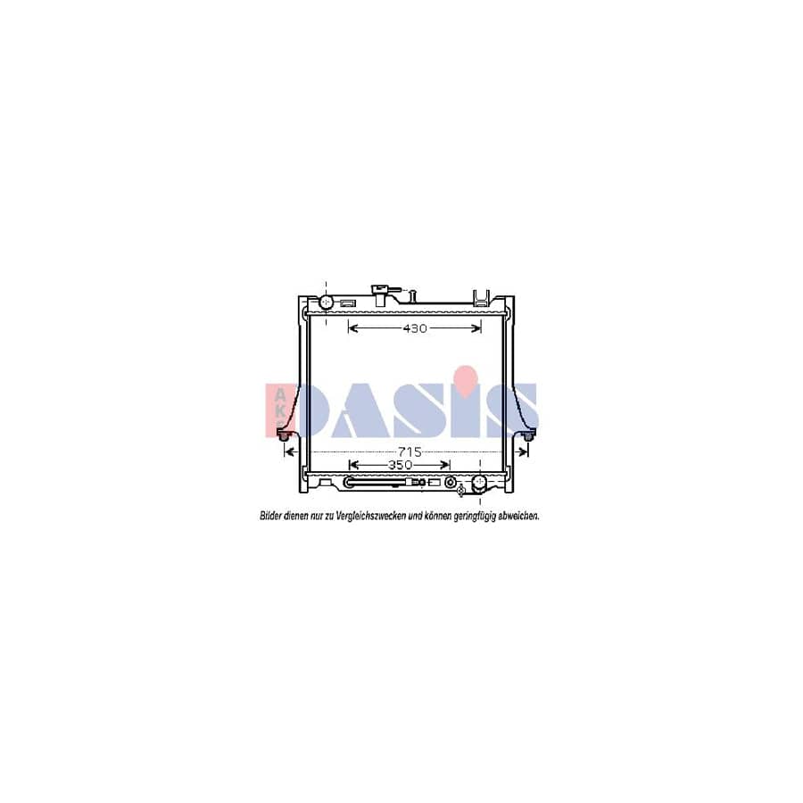 AKS Dasis 230004N Engine Radiator for Isuzu D-Max I Pickup (Tfr, Tfs)